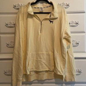 VS PINK- YELLOW QUARTER ZIP